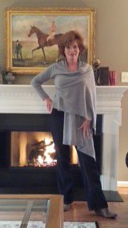 One shoulder over another