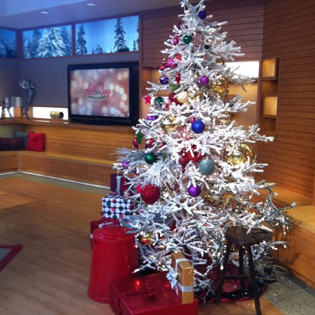 White Tree with Colorful Ornaments