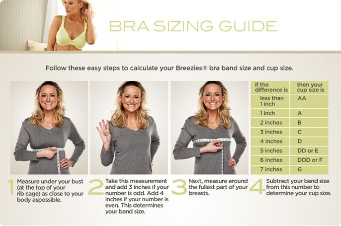 Qvc Breezies Bra Size Chart