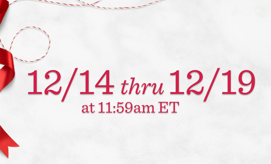 Holiday Shipping Calendar — Guaranteed Delivery —