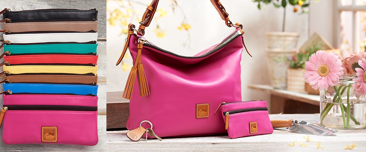 dooney and bourke smooth leather hobo