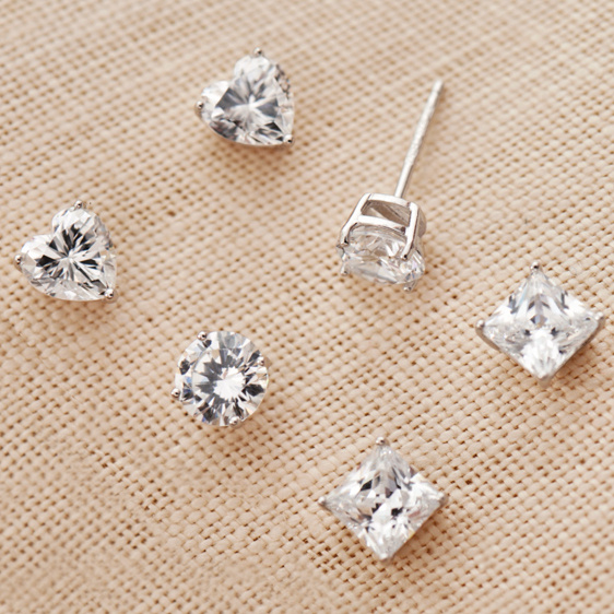 Earrings Gold Silver Stainless Steel More Qvc Studs