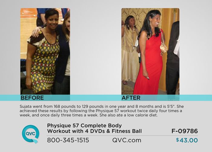 Physique 57 Complete Body Workout with 4 DVDs &amp; Fitness