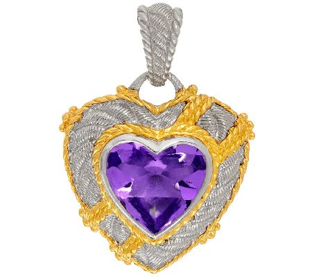 Judith Ripka Sterling & 14K Clad Amethyst - S7900