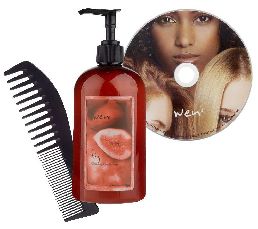 WEN by Chaz Dean 16 oz Cleansing Conditioner with Comb & DVD - S7164