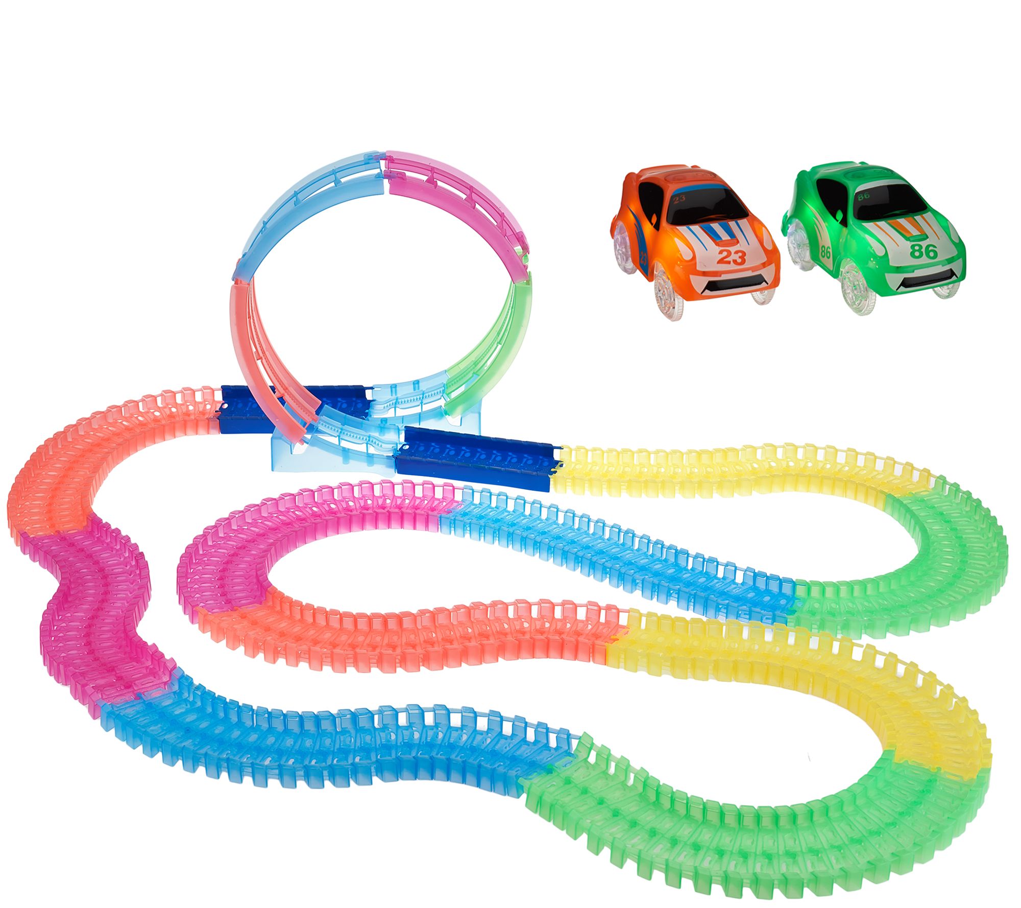 Twister Trax 360 15 Glow in the Dark Track w/ Two Light-Up Cars - T33454