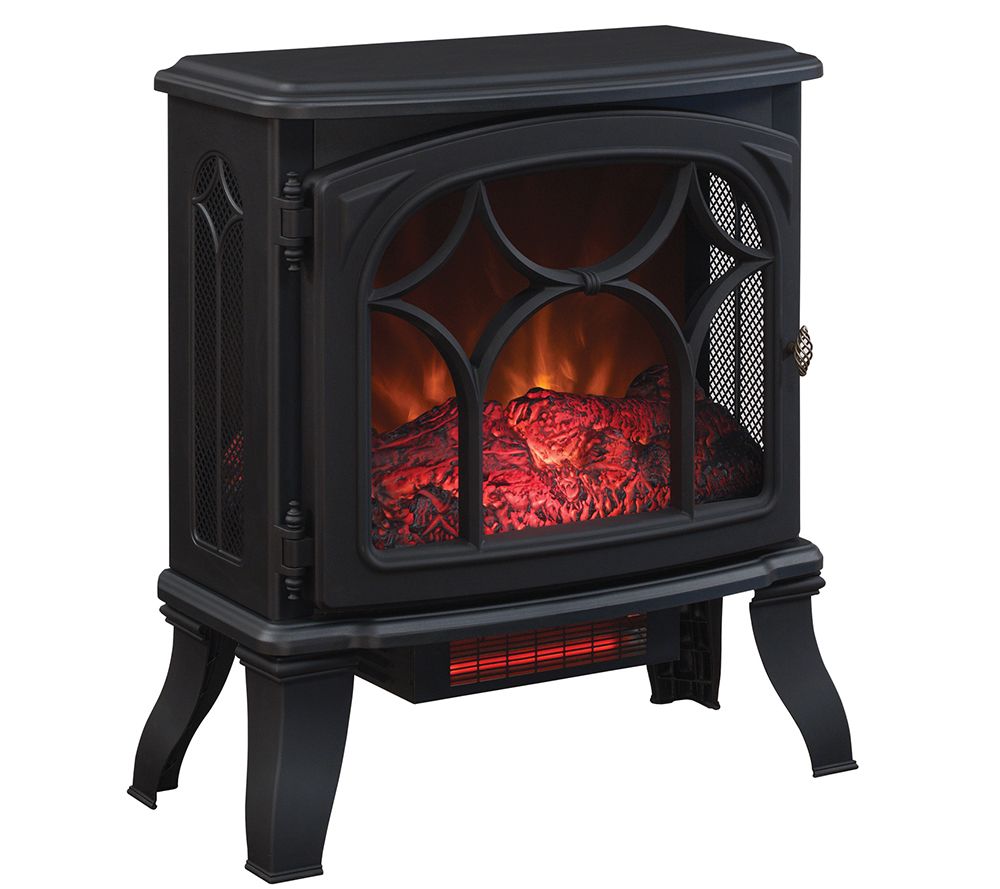 Duraflame 1500W Large Infrared Quartz Stove Heater w/Flame Effect