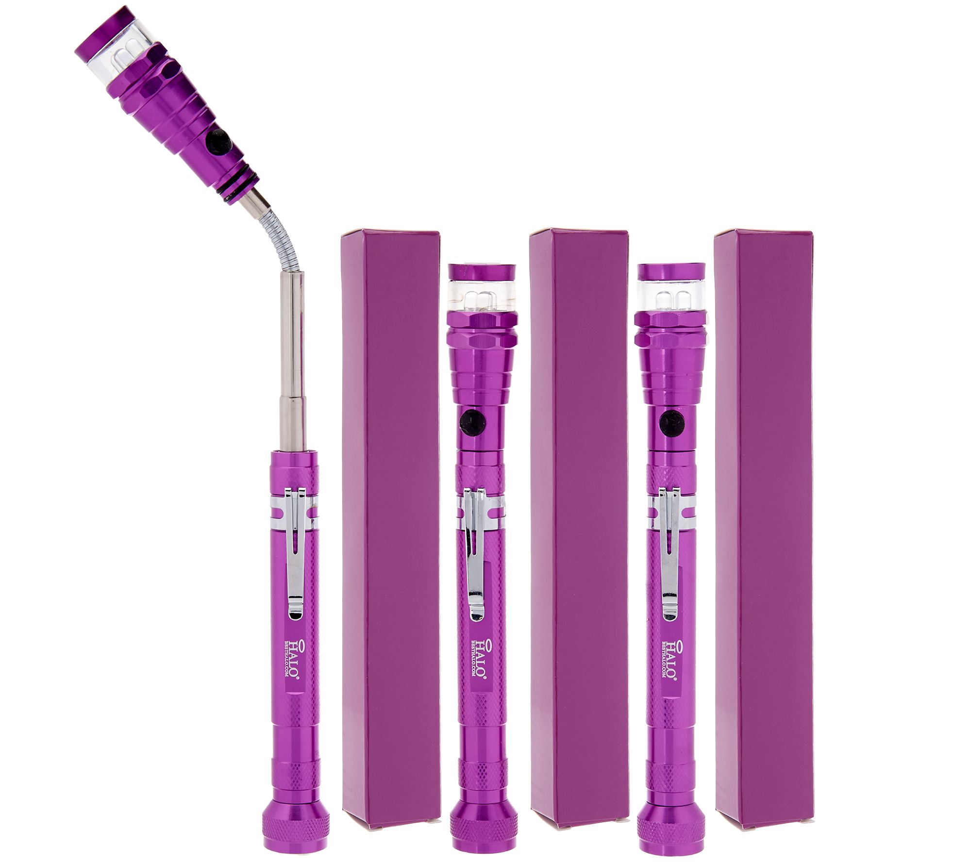 HALO Set of 3 Slim Telescoping Flashlights w/ Lantern Page 1 —