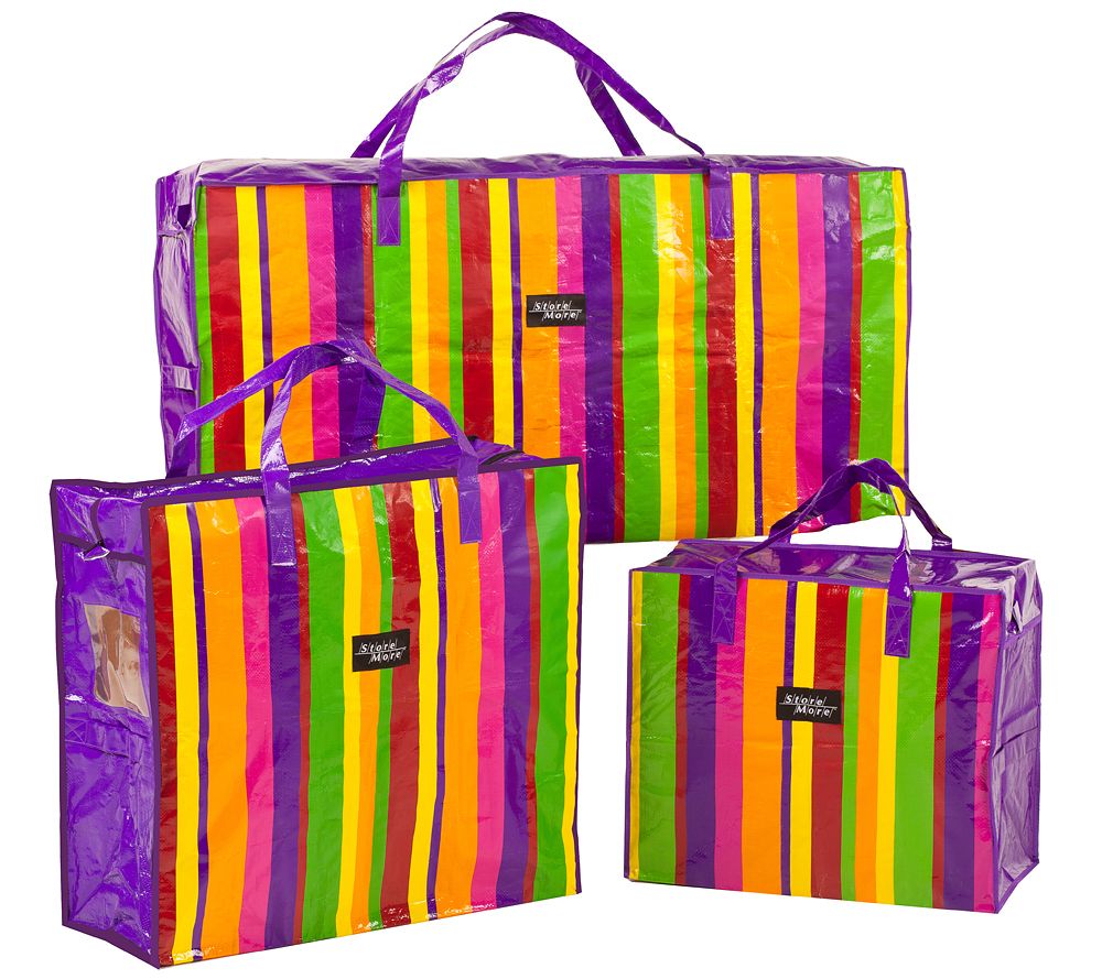 Store More Stow & Go Set of 3 Oversized Storage Totes Page 1 —