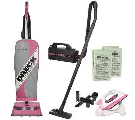 Oreck XL Ultra Special Edition Susan G Komen 8lb Vacuum With Canister