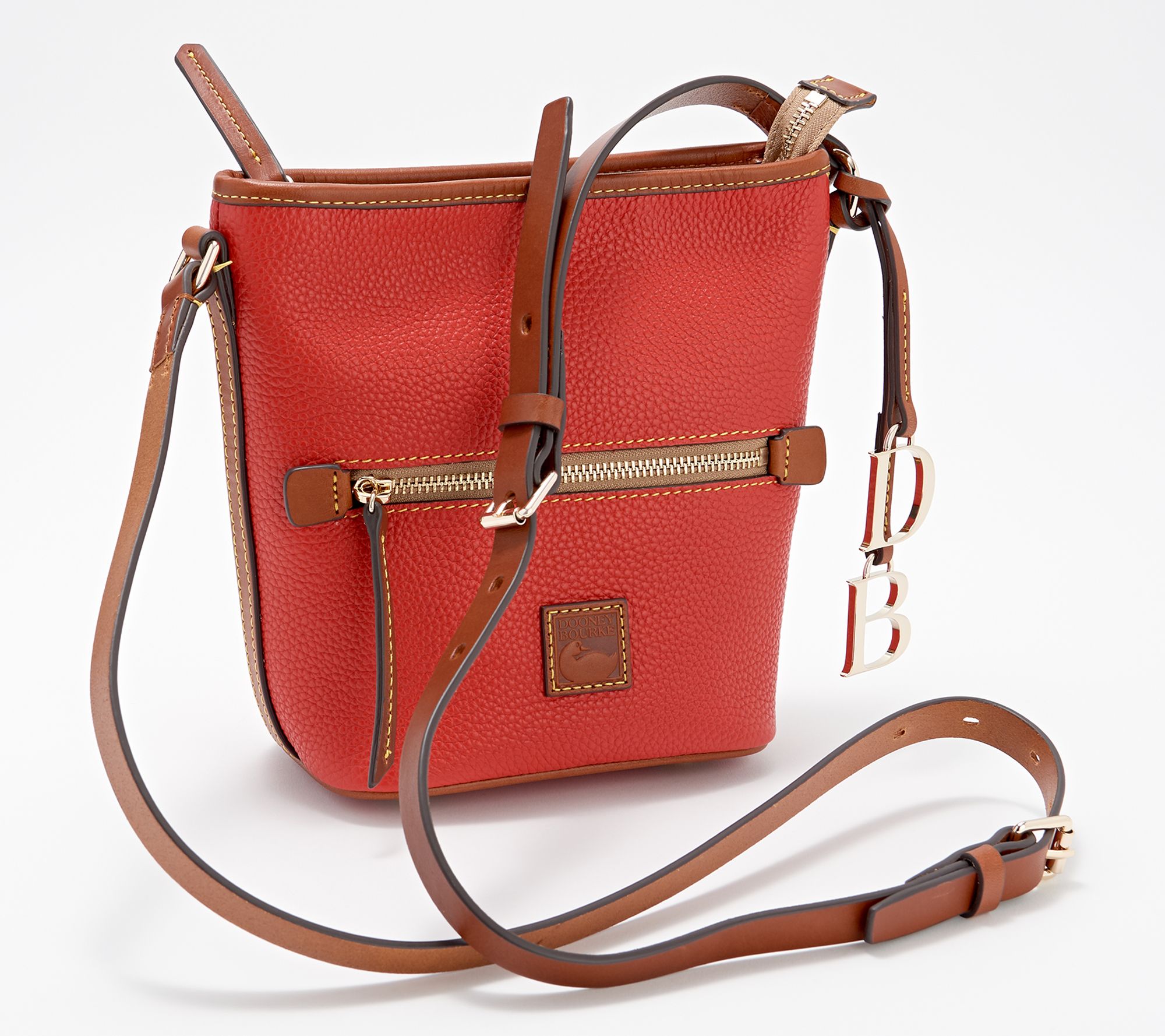 qvc dooney and bourke pebble leather crossbody