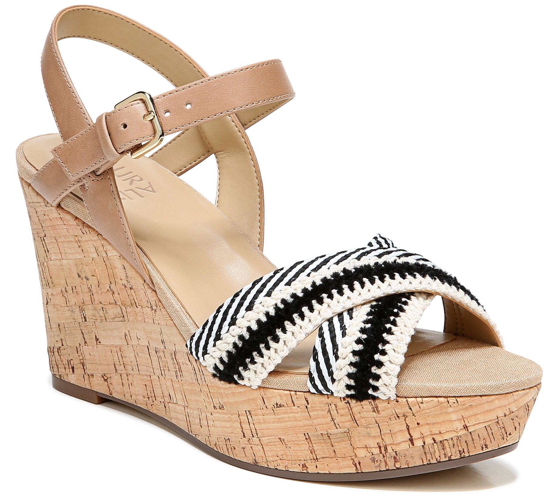 Naturalizer Ankle Strap Wedge Sandals - Zia 2 - QVC.com