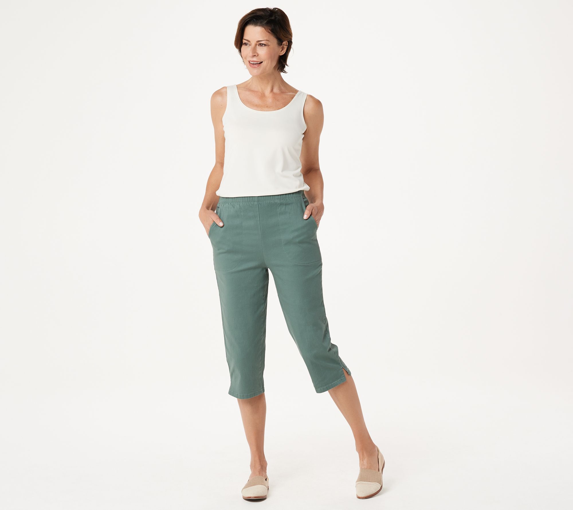 petite stretch capri pants