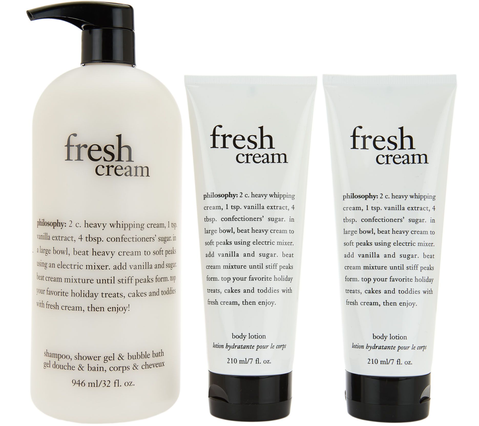 philosophy super-size shower gel & duo of body lotion — QVC.com