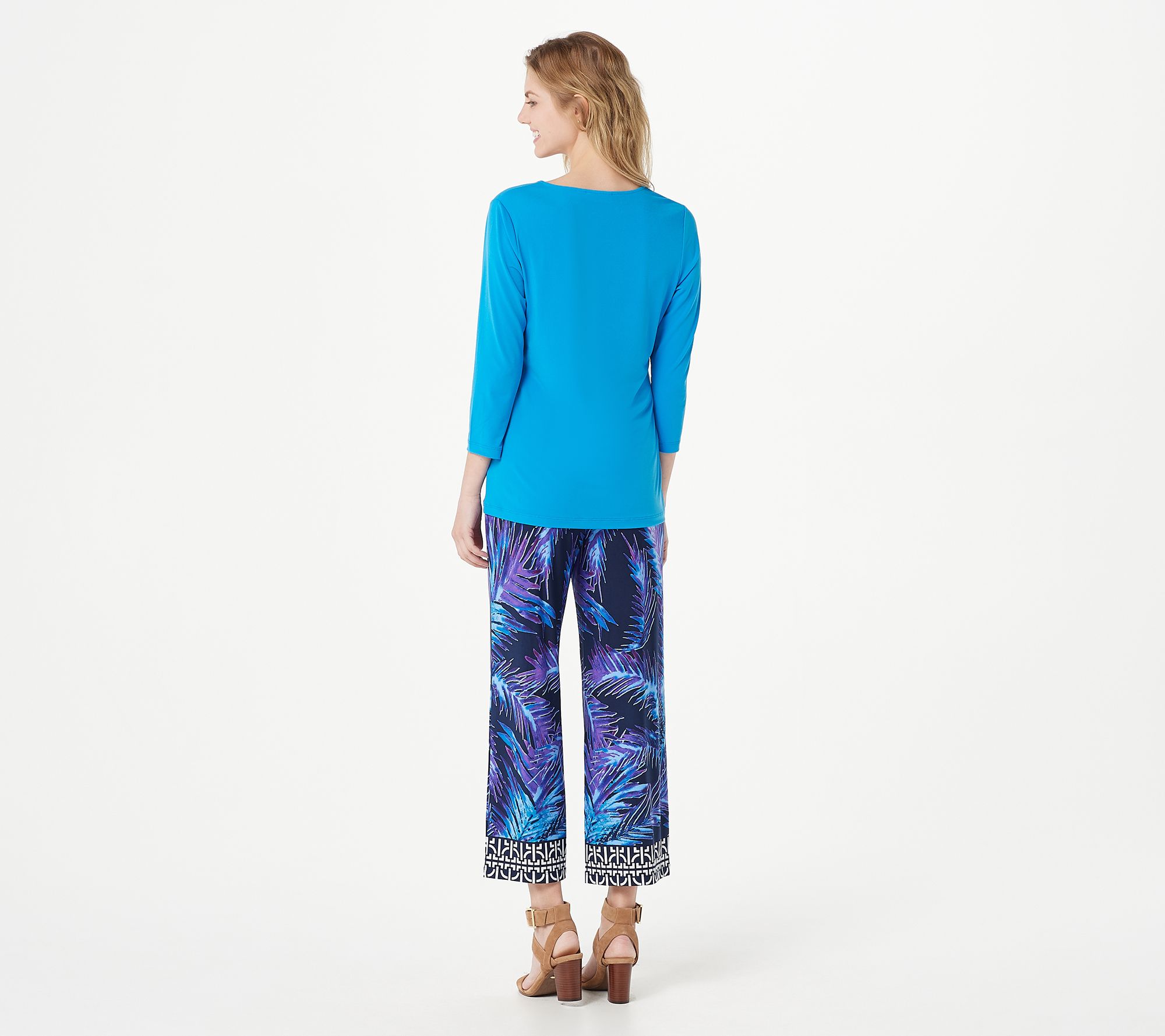 susan graver liquid knit crop pants