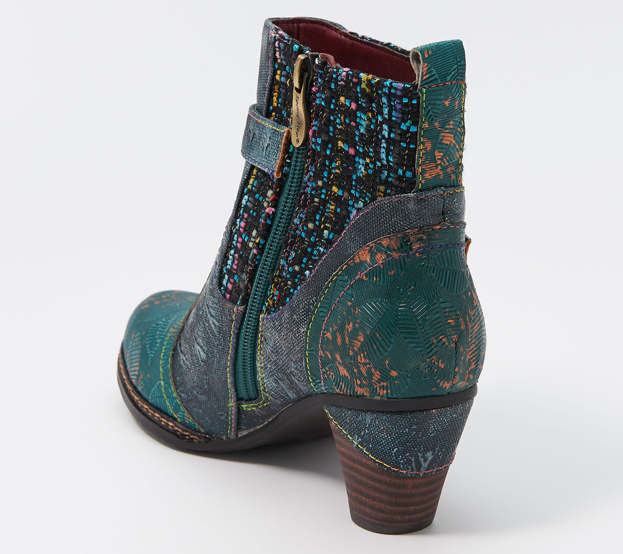 teal ankle boots