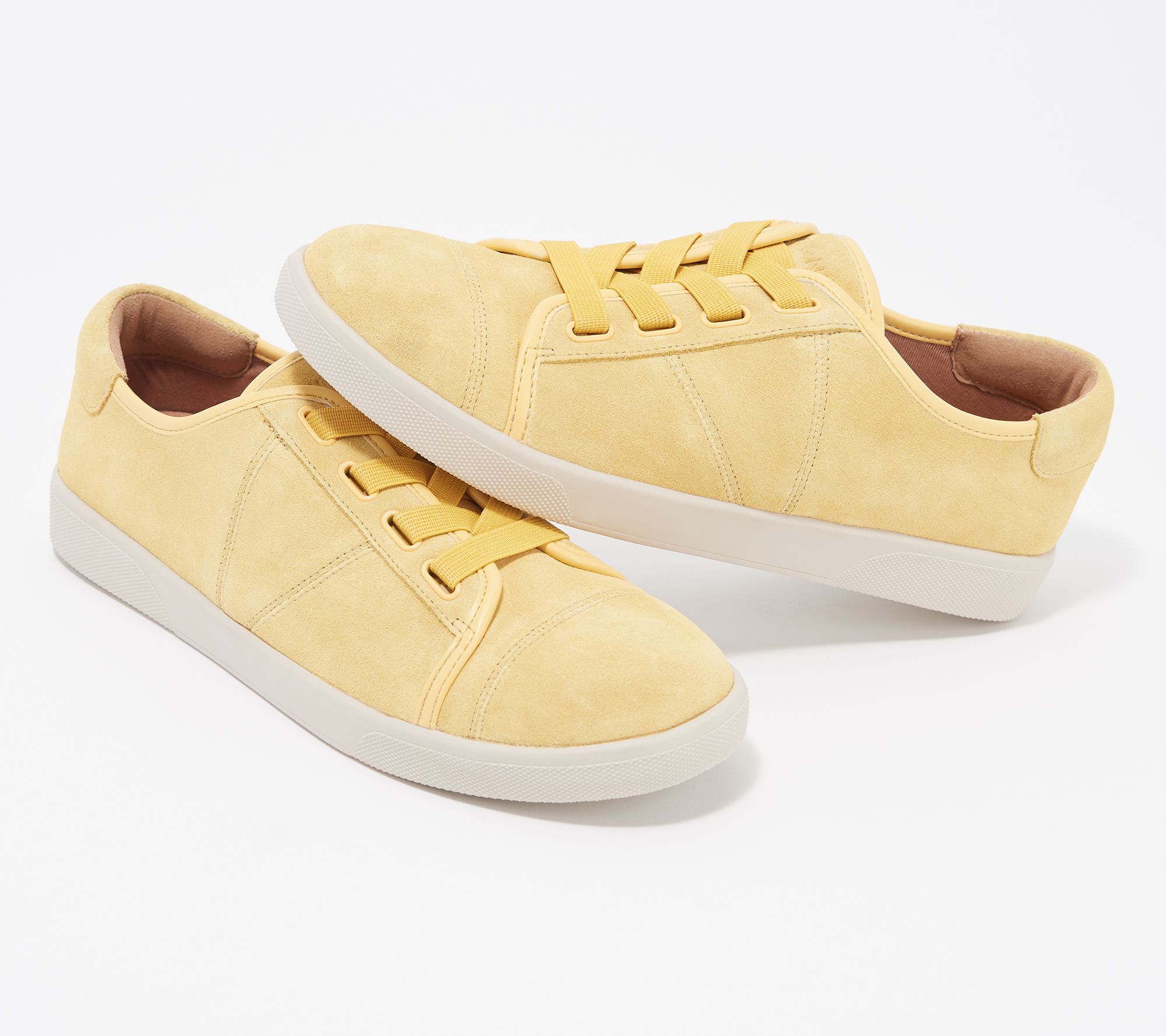 vionic suede and mesh adjustable sneakers