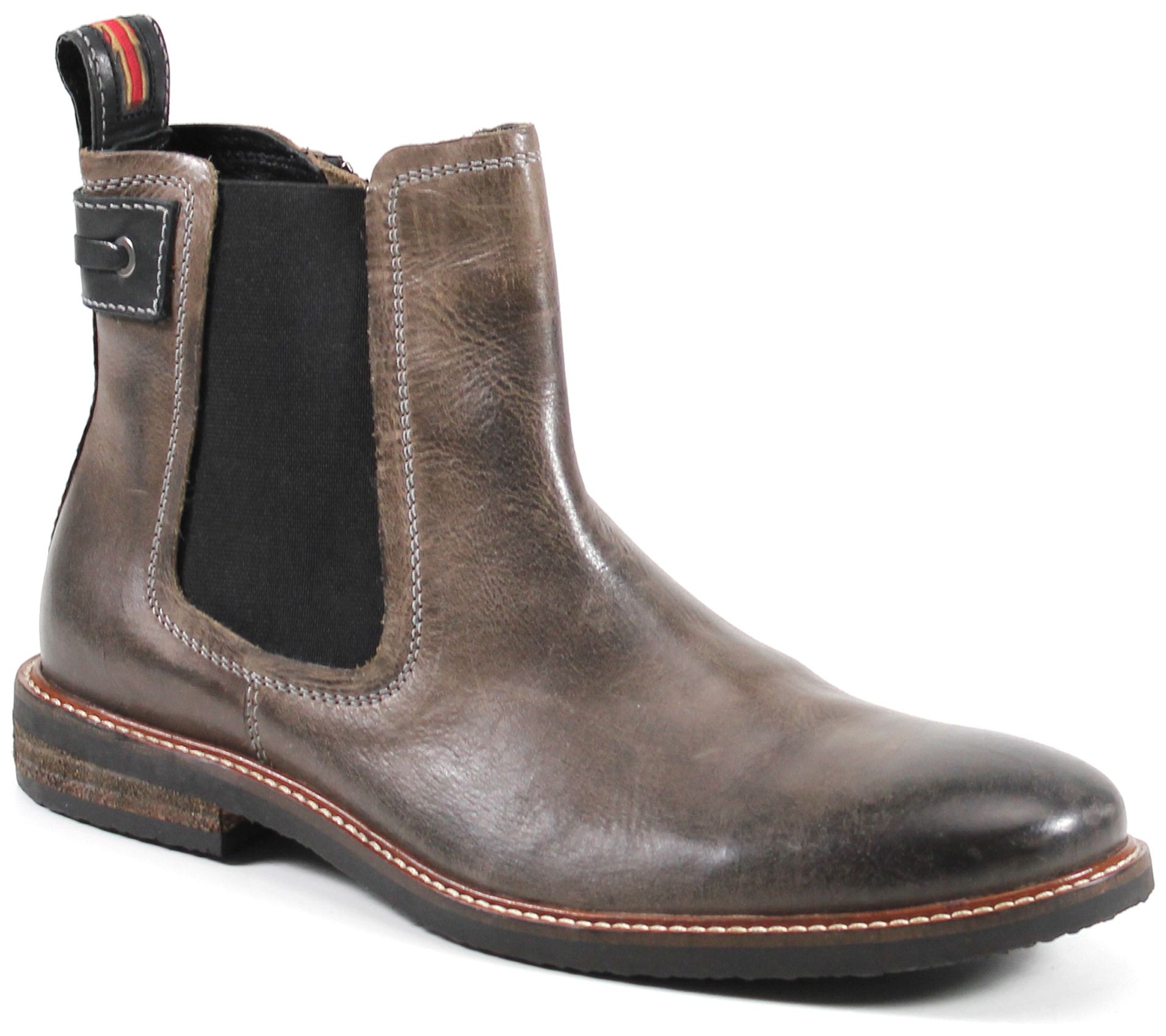mens side zip leather boots
