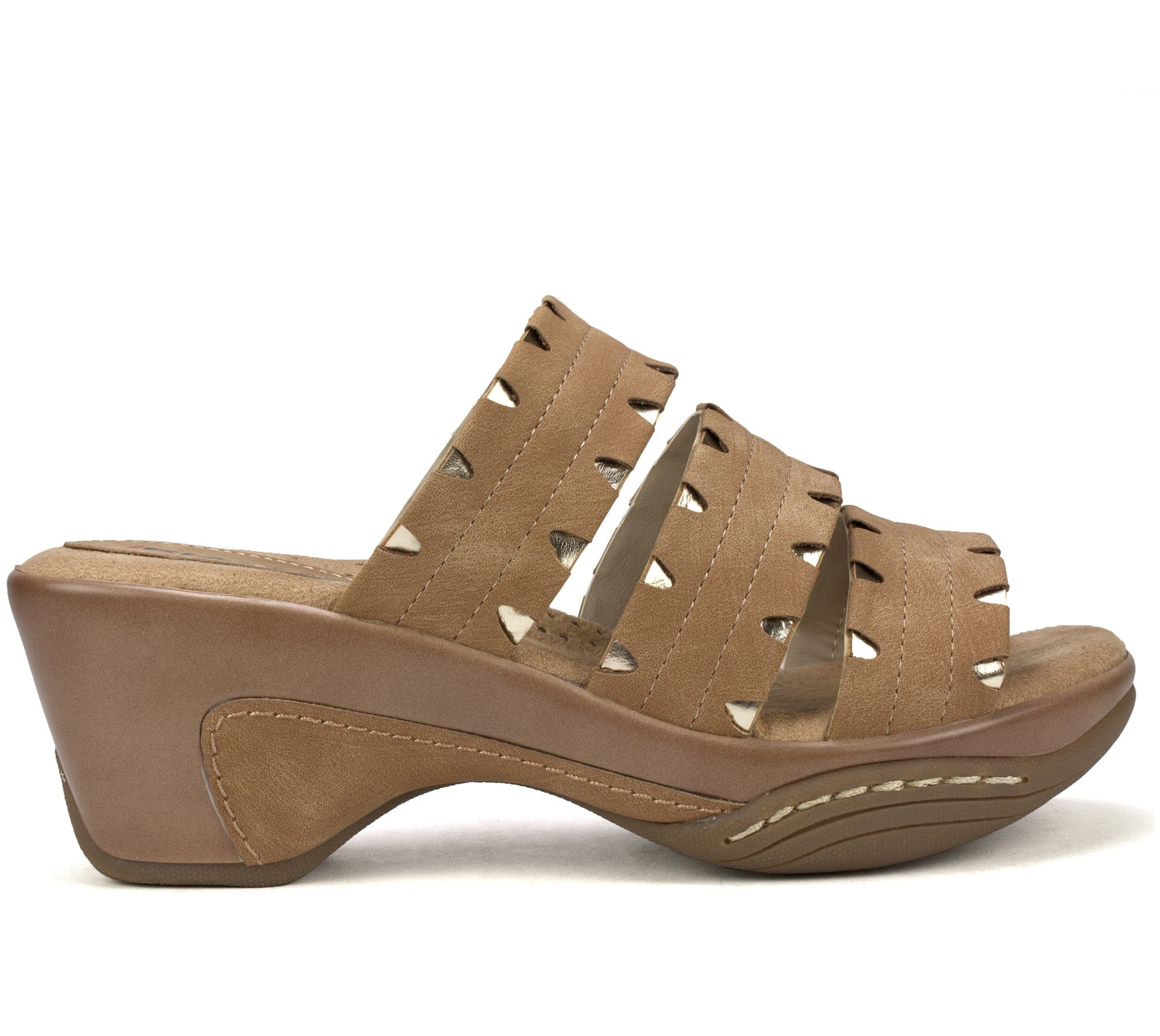 white mountain copious women's clog sandals