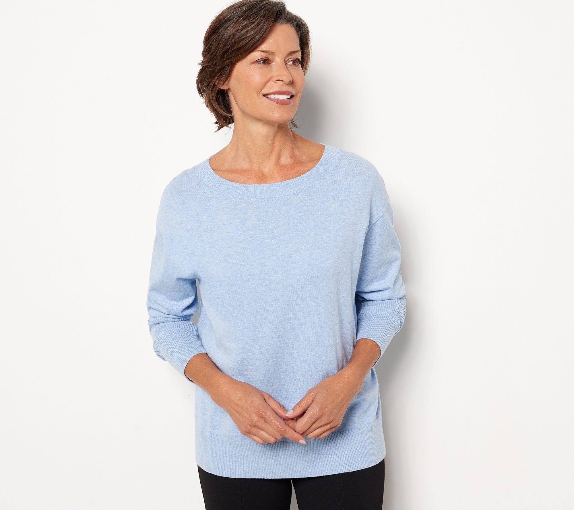 Soft by NAADAM Cotton Cashmere Boat Neck Pullover