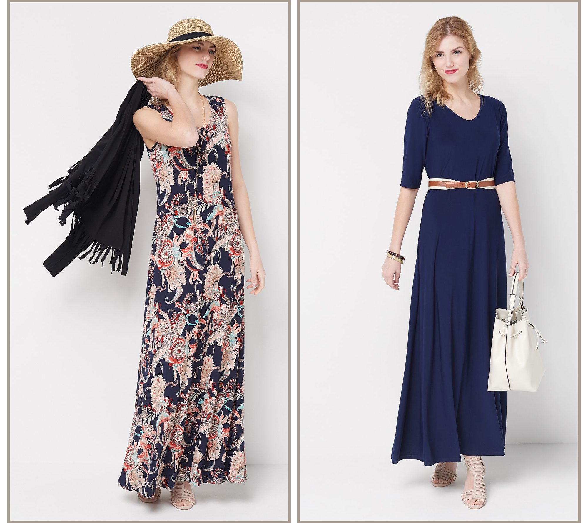 qvc renee maxi dress