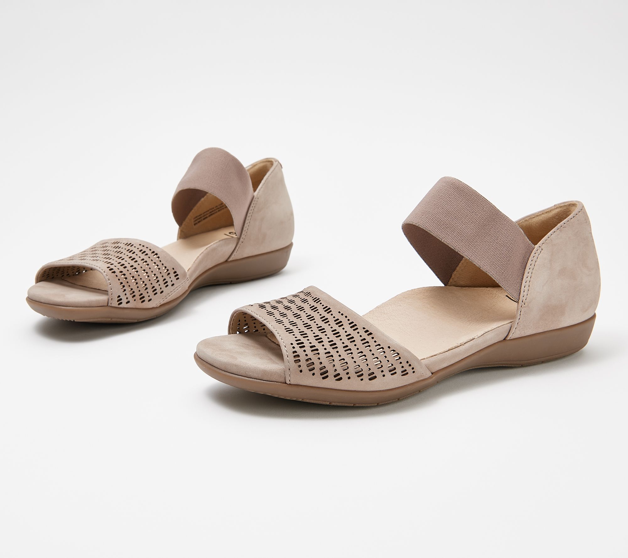 earth perforated sandals
