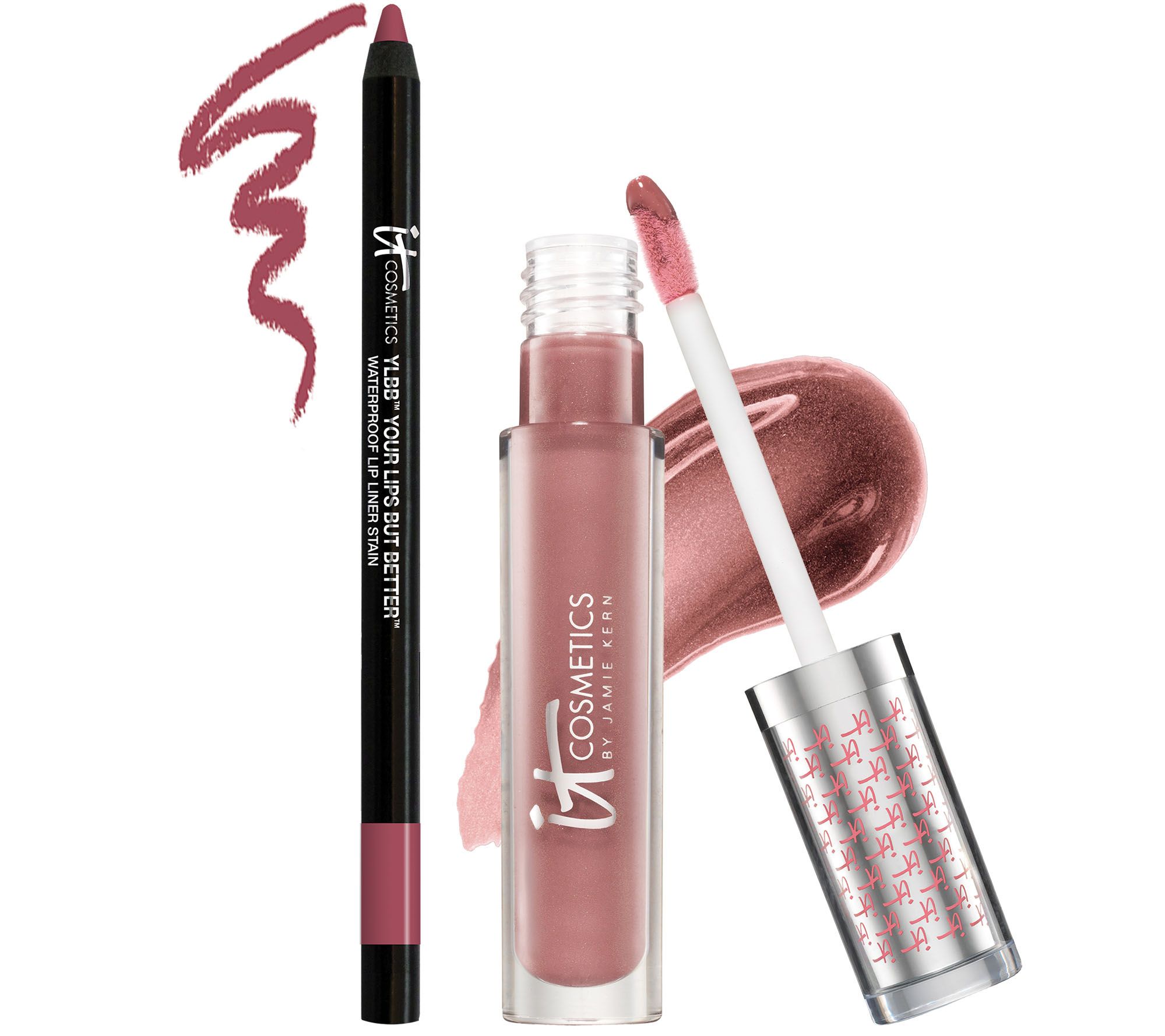 IT Cosmetics Vitality Soft Stain Gloss & YLBB Lip Liner Stain Duo ...