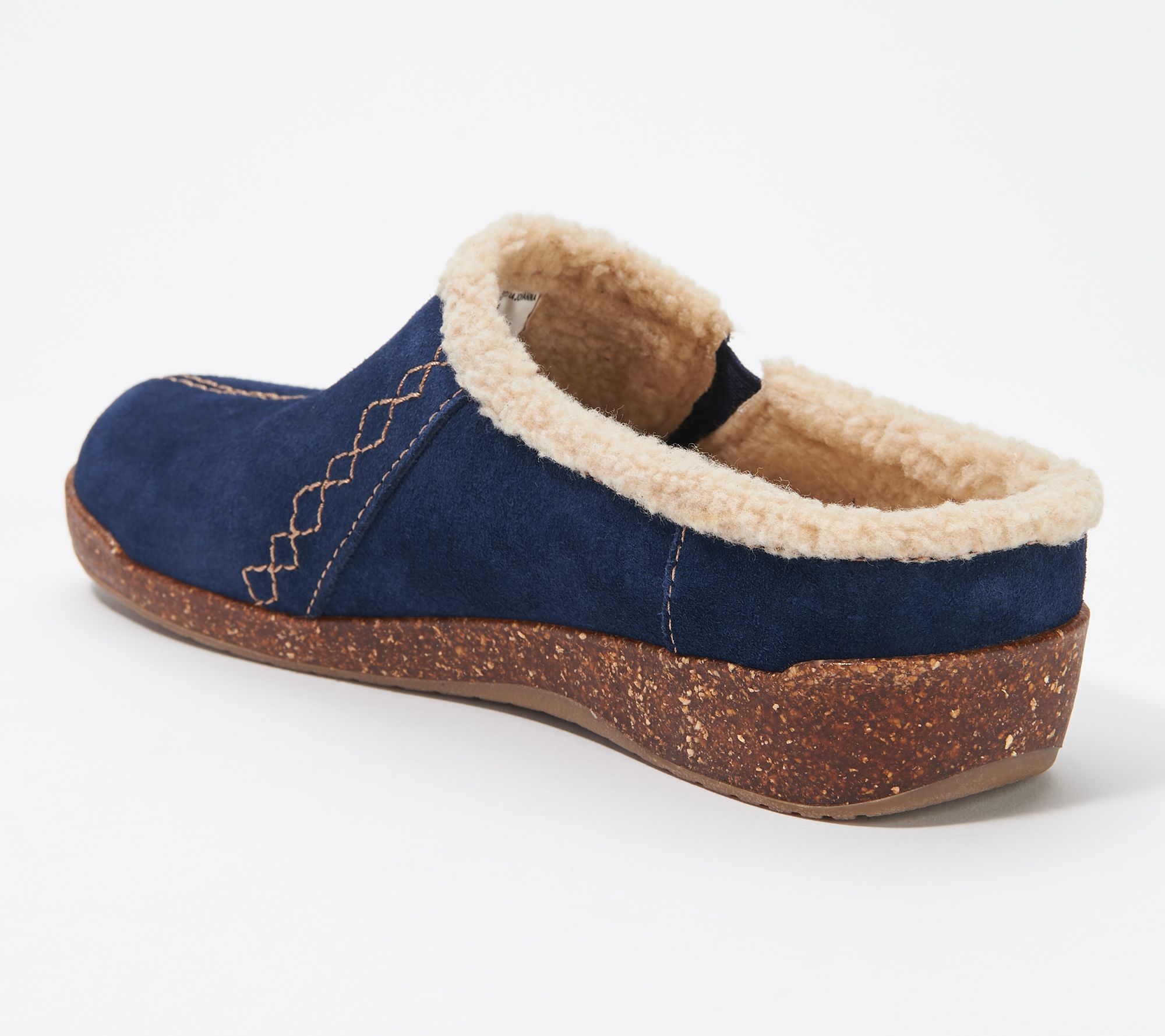 clog suede leather slip on