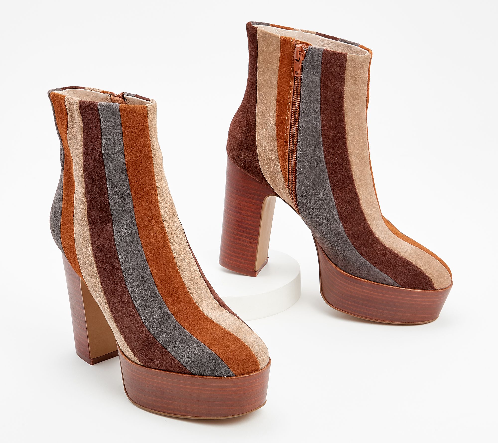 As IsCecelia New York Leather Wooden Platform Boots- Carcie