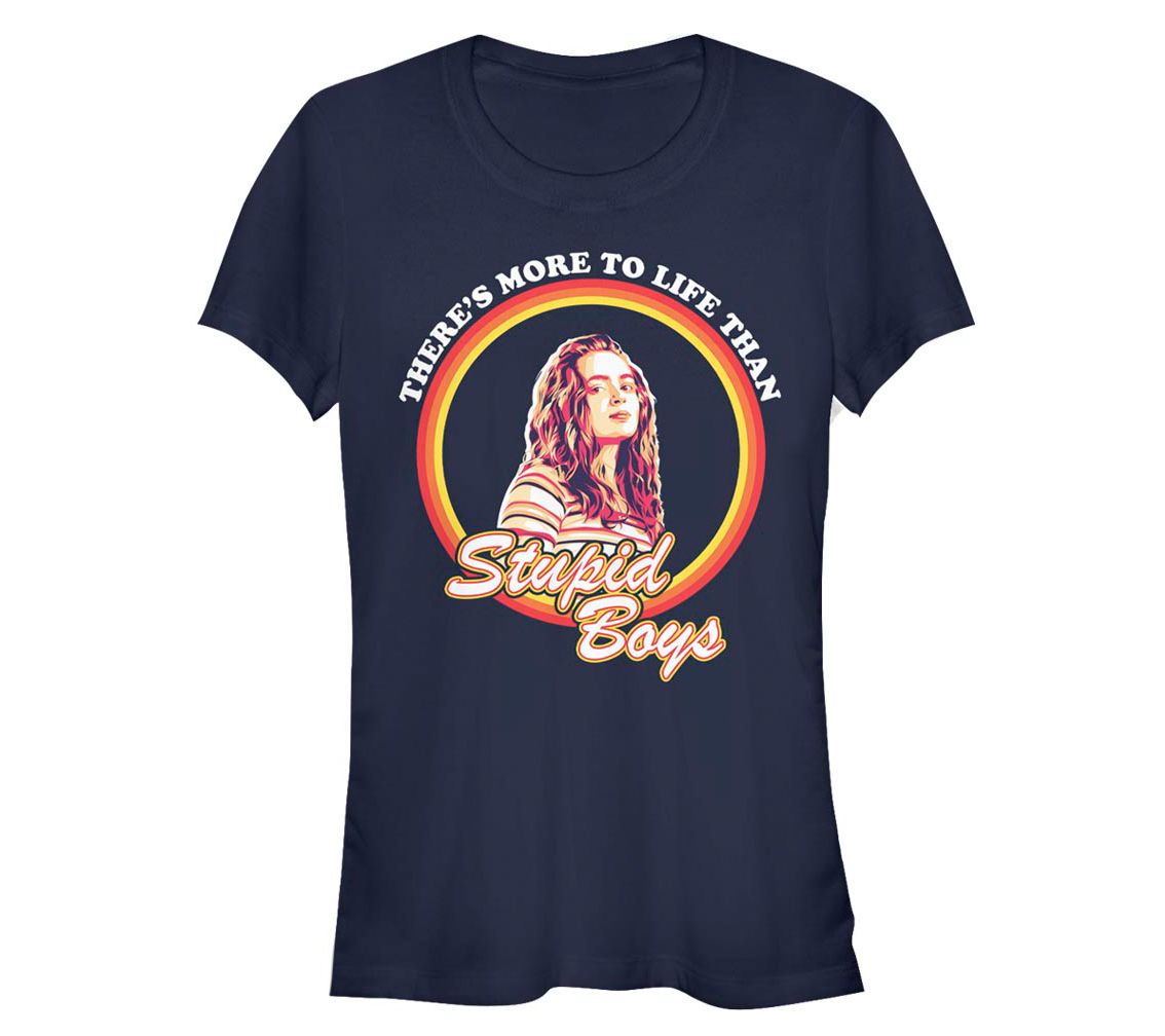 Fifth Sun Men's Stranger Things Stupid Boys Nav Tee