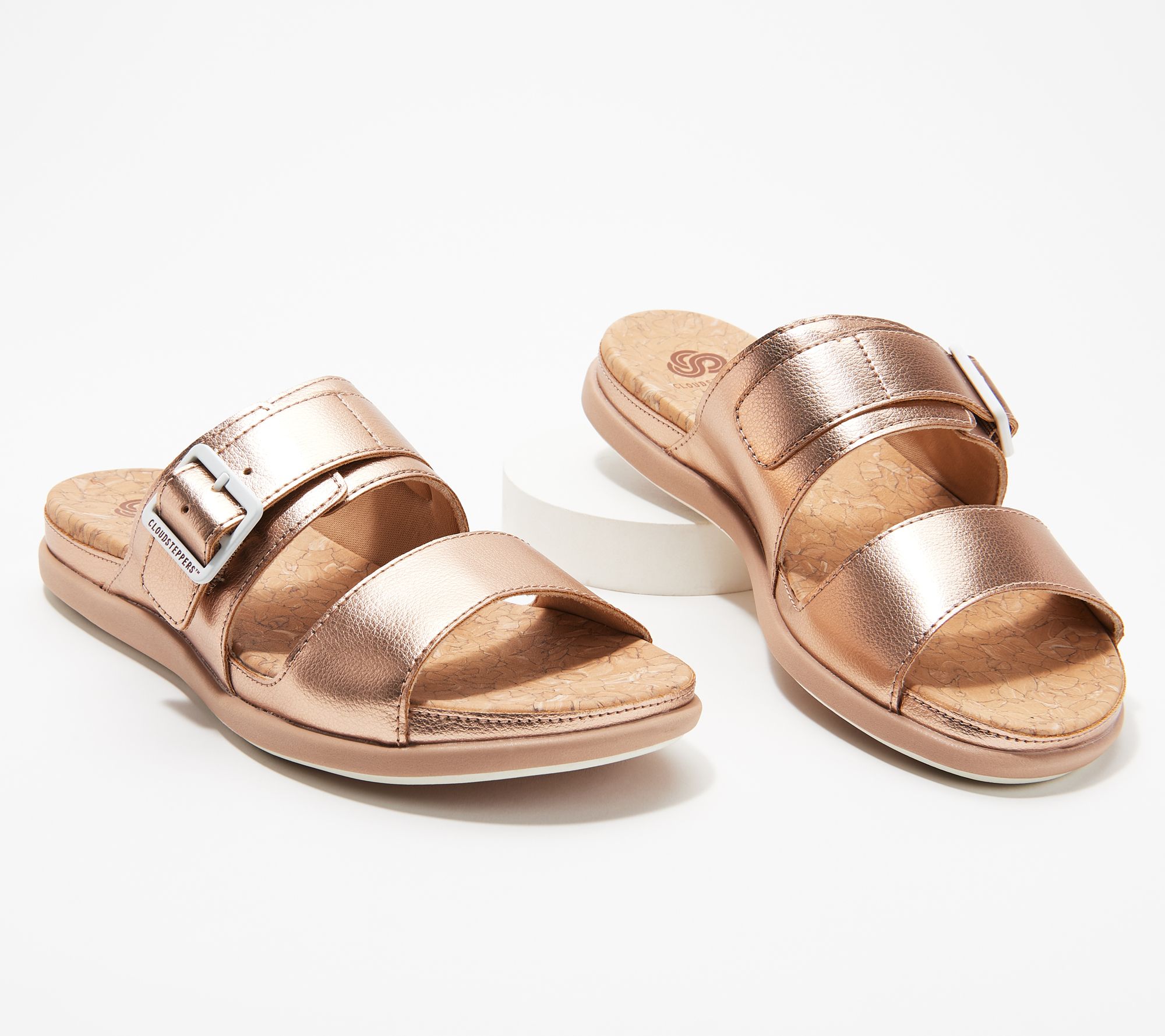 clarks gold sandals