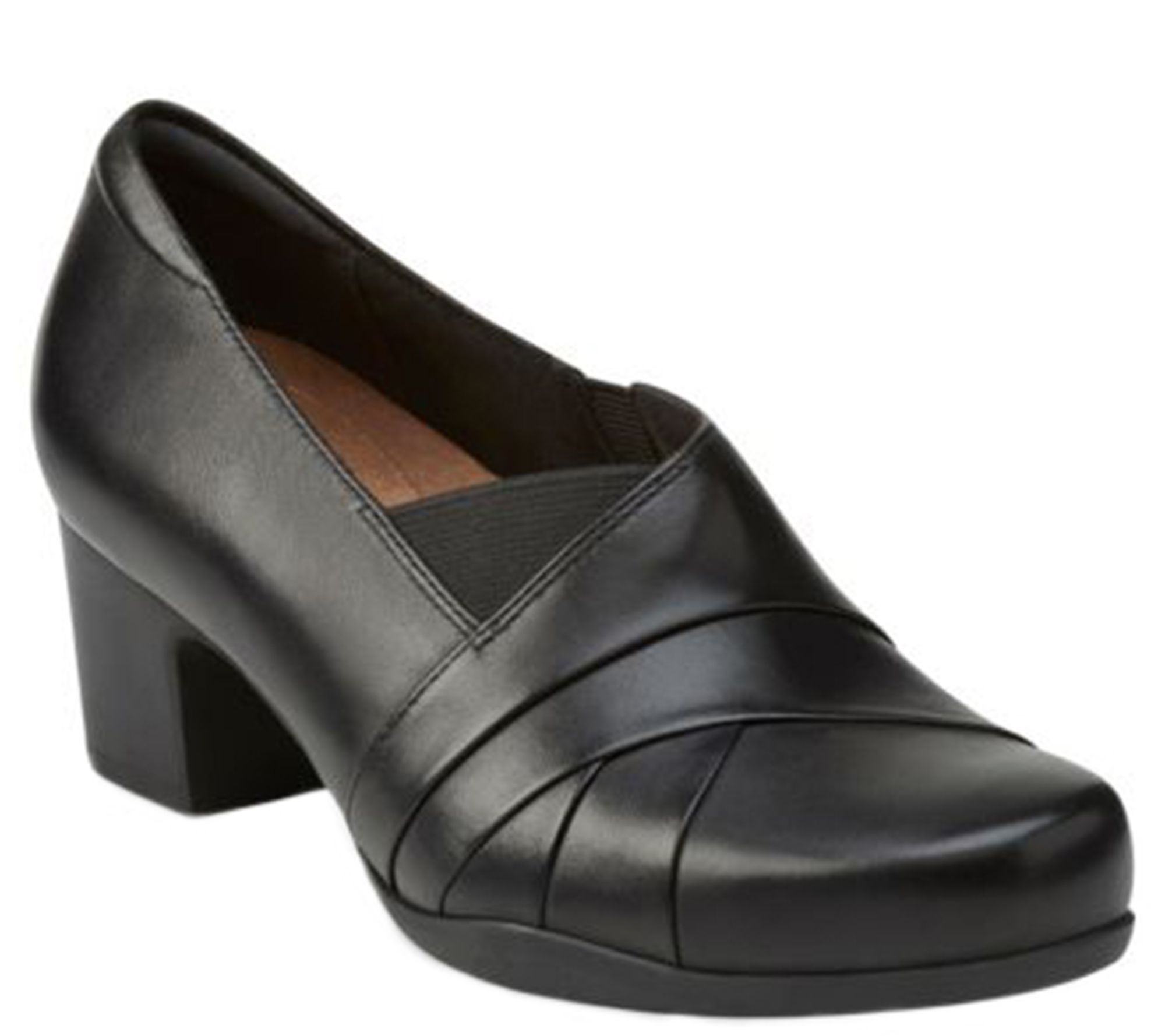 black slip on pumps