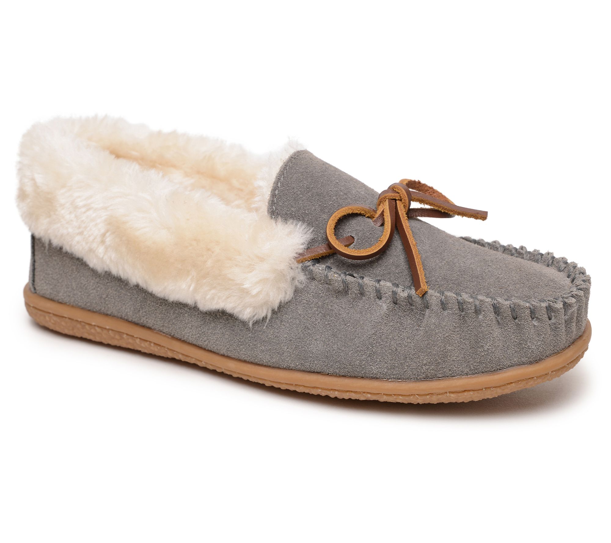 Minnetonka Women's Camp Collar Suede Moccasin S ippers