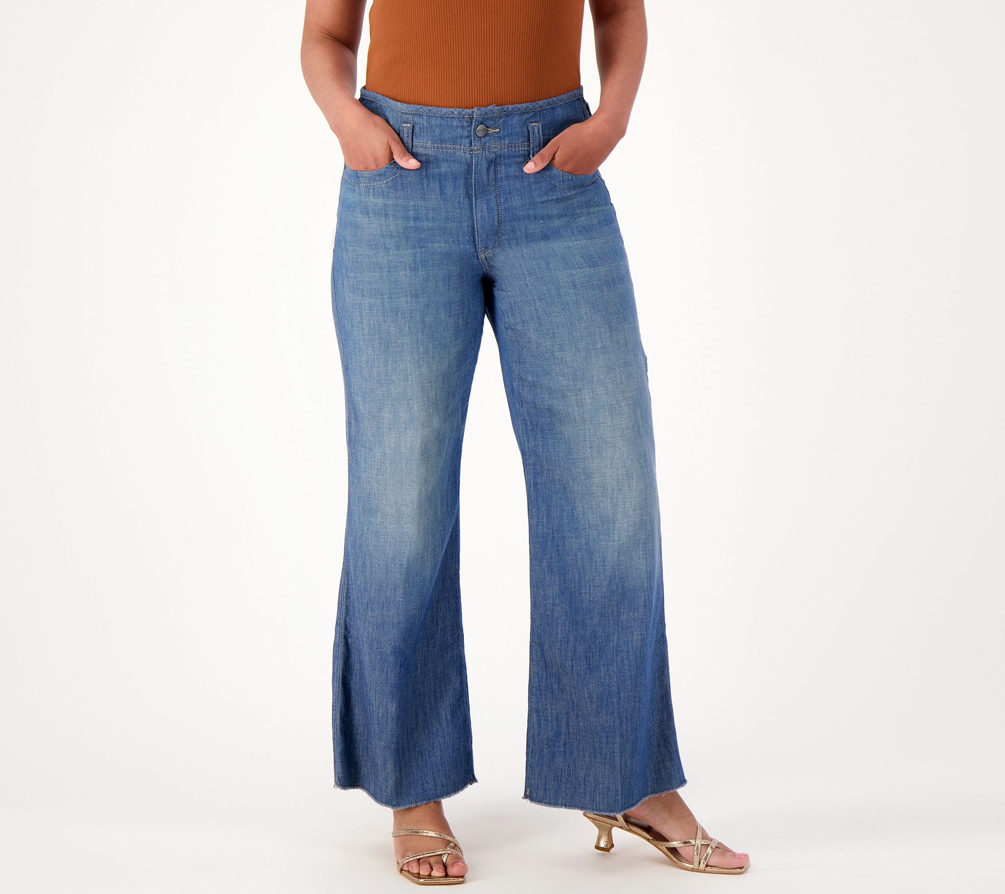 NYDJ High Rise Teresa Wide Leg w/ Hollywood Waist - Fantasy