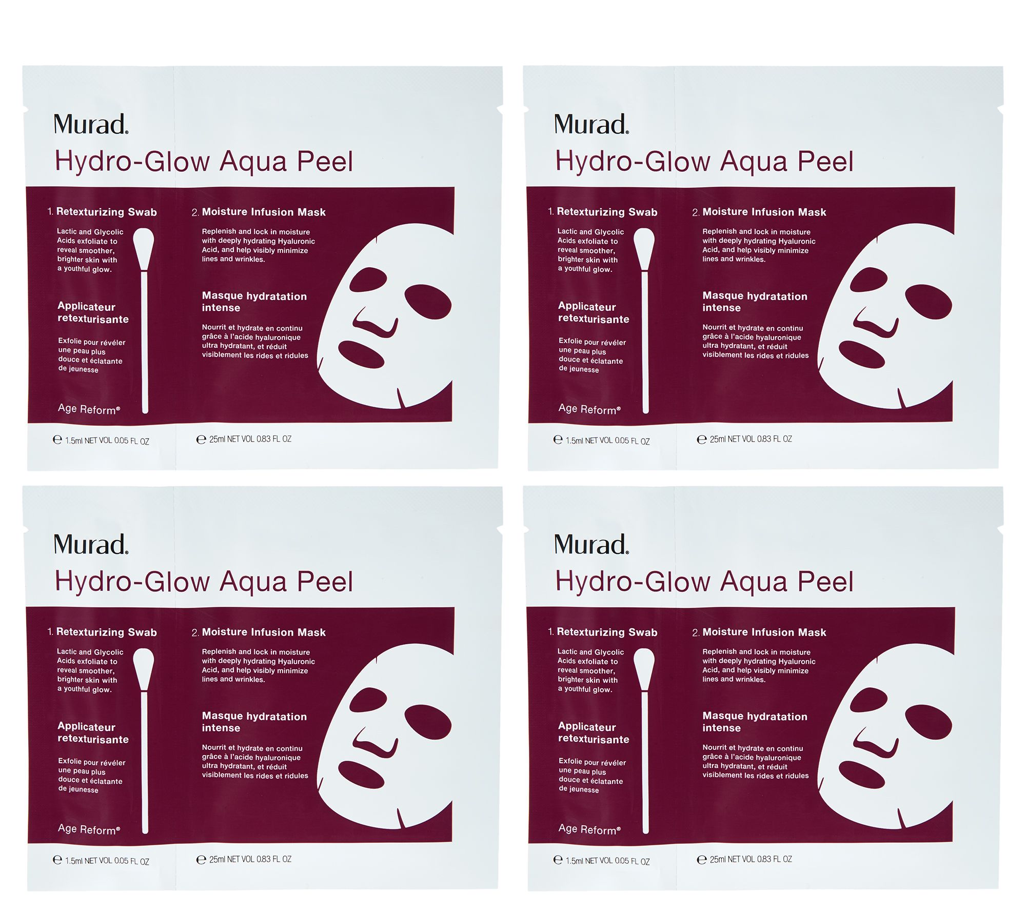 UPC 767332108377 product image for Murad Set of 4 Hydro-Glow Aqua Peels | upcitemdb.com