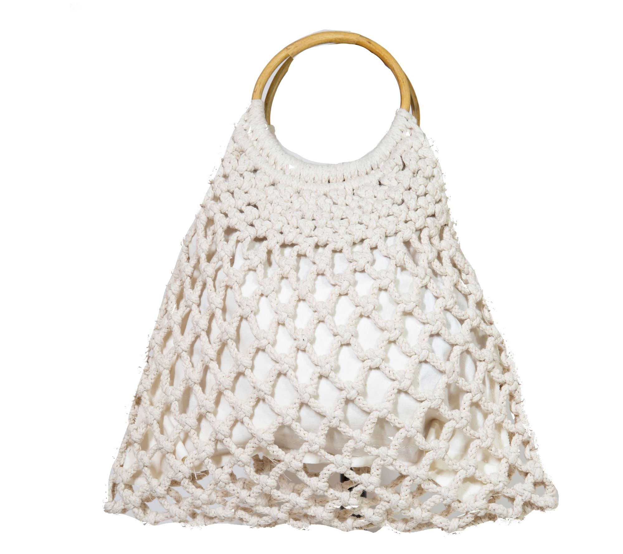 macrame round bag