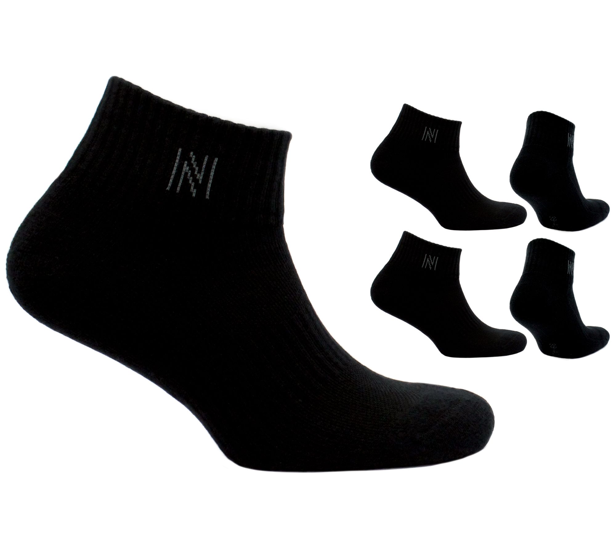 Norfolk Unisex Set of 4 Cotton Half Cushion Quarter Socks