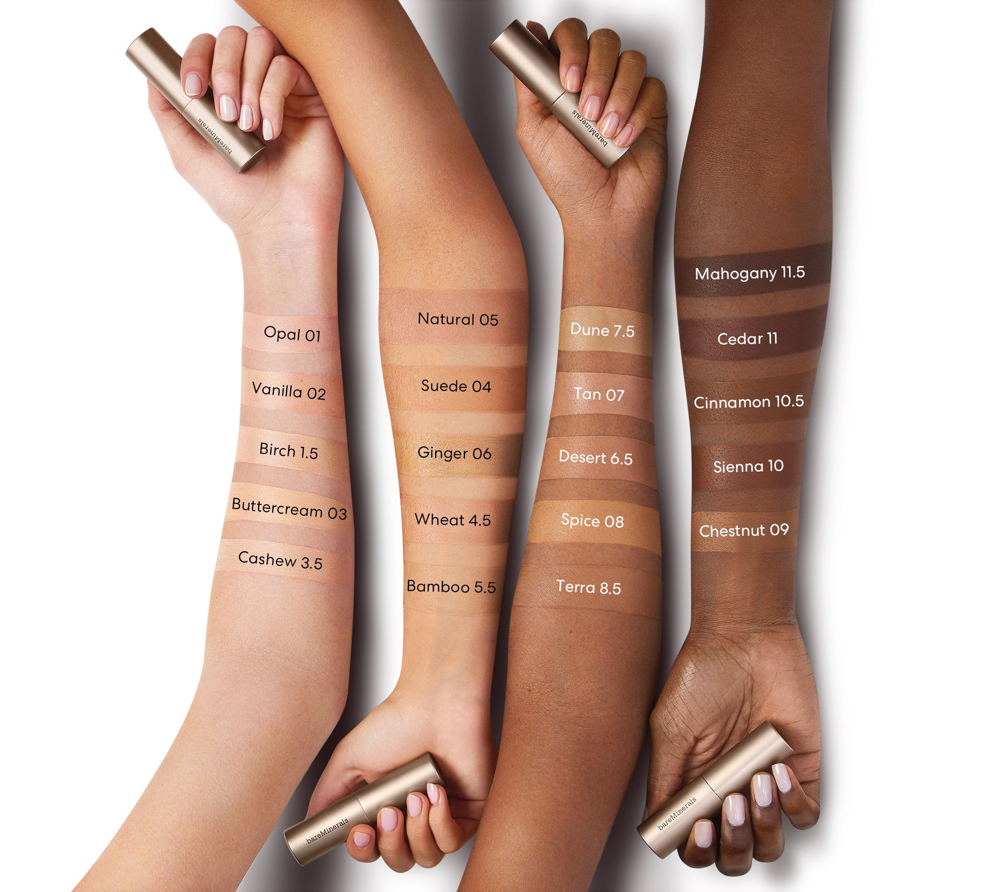 Bare Minerals Tinted Moisturizer Color Chart