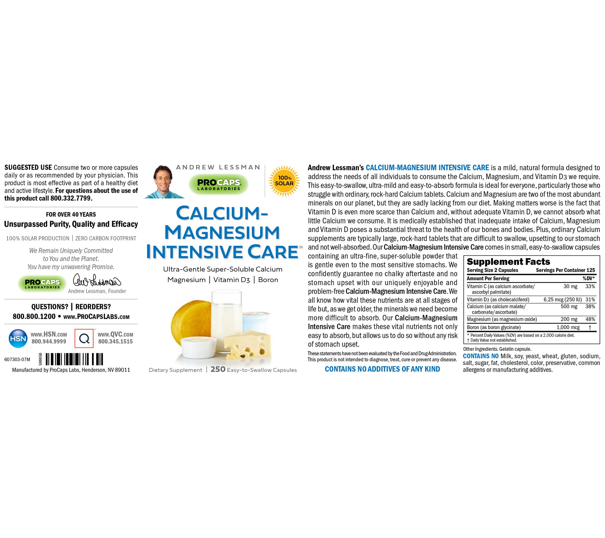 Andrew Lessman Calcium Magnesium Intensive Care 60 Capsules Qvccom