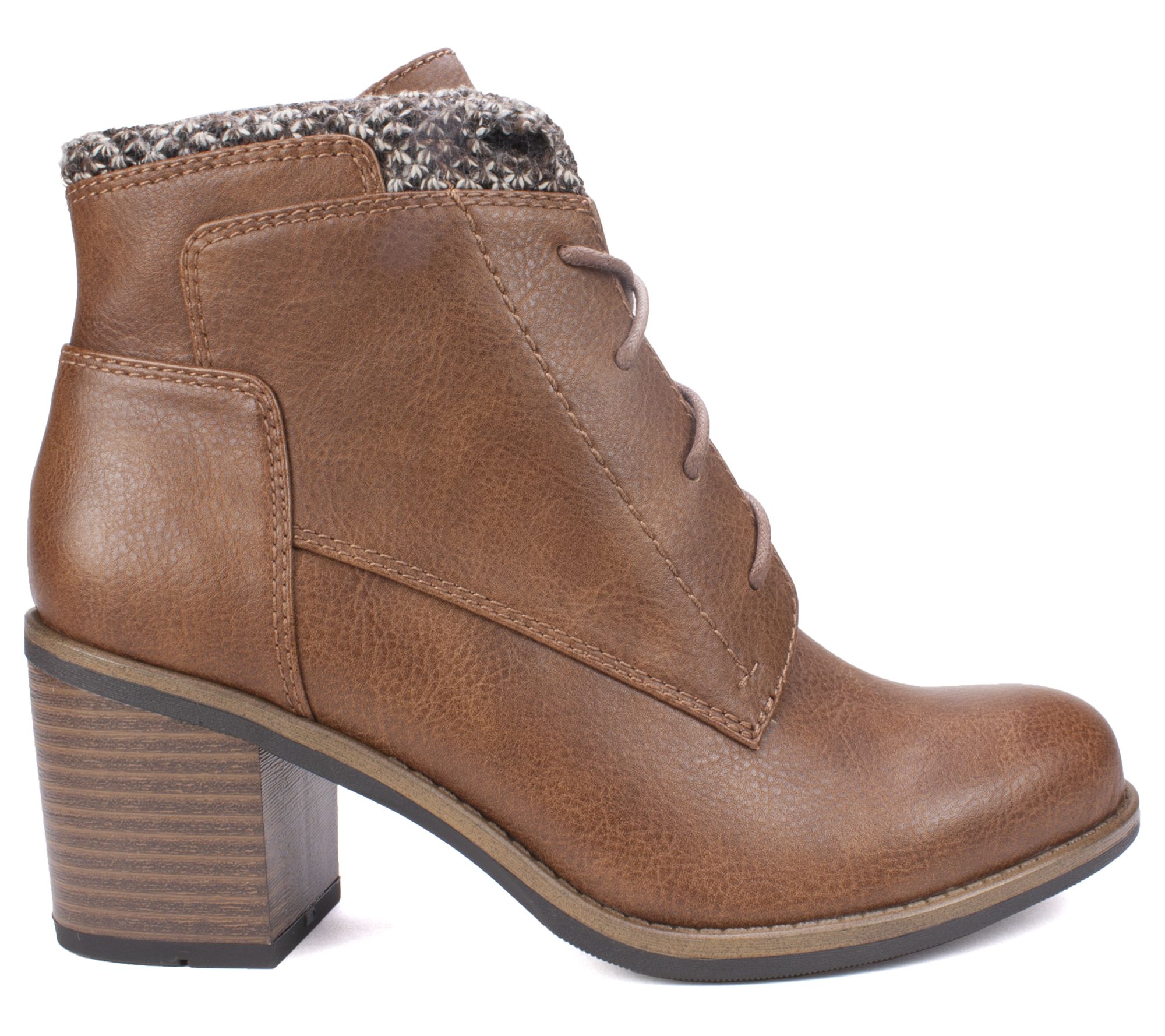 white mountain lace up booties