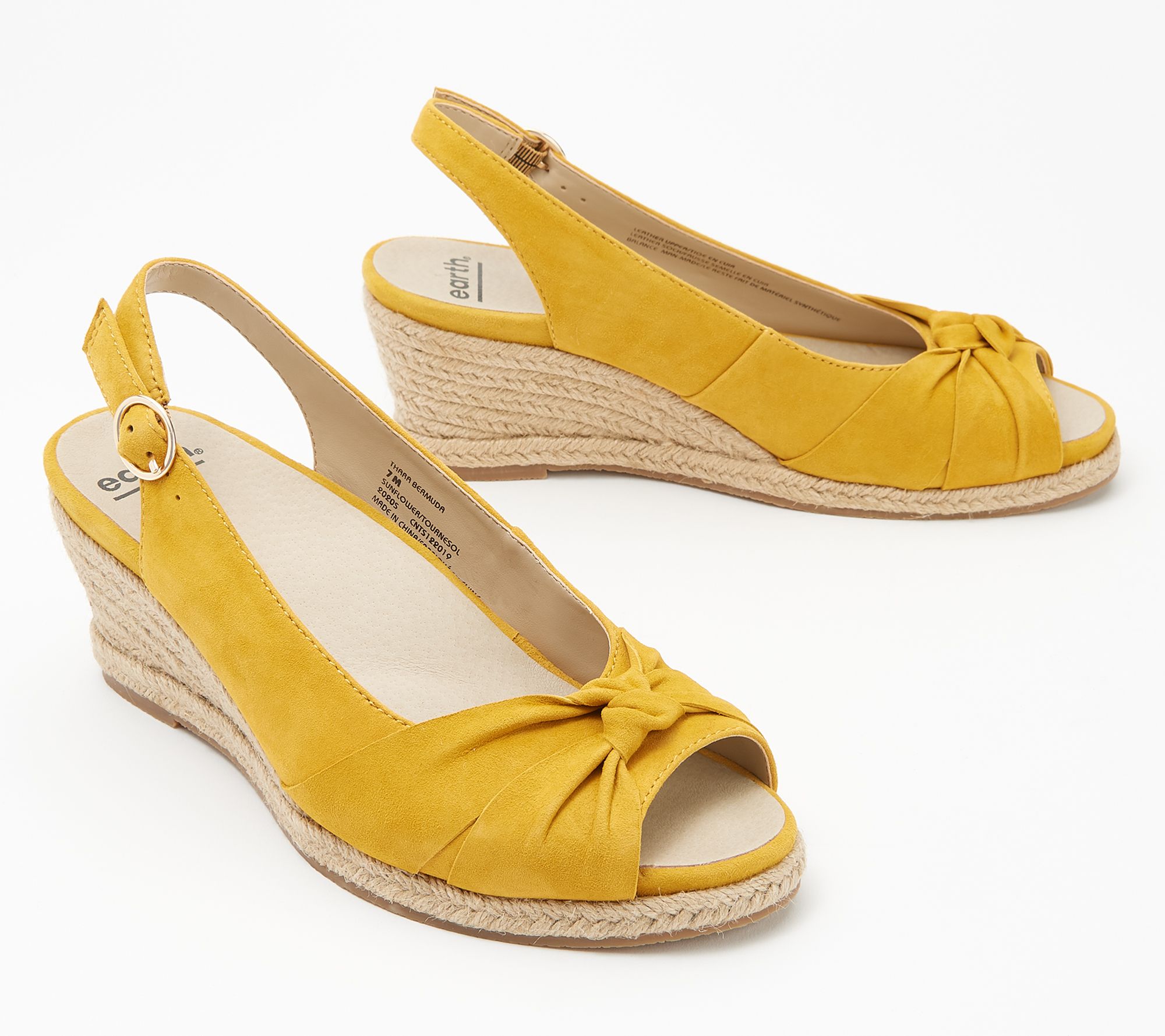 earth sunflower wedge sandal