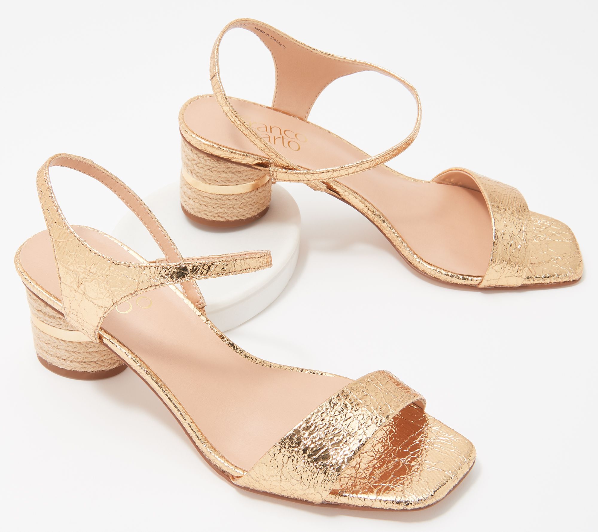 franco sarto metallic sandals