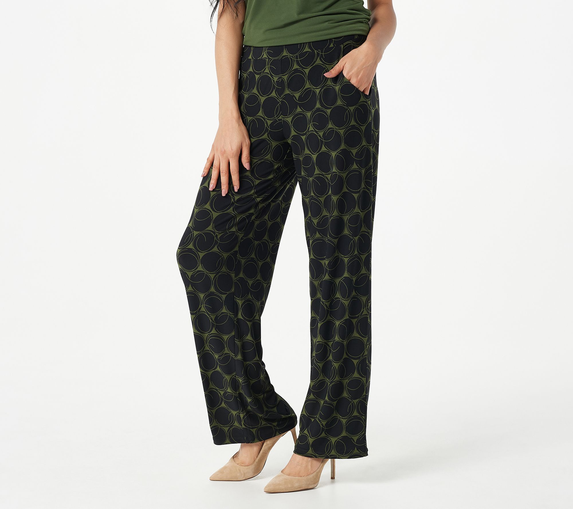 susan graver liquid knit pants with pockets