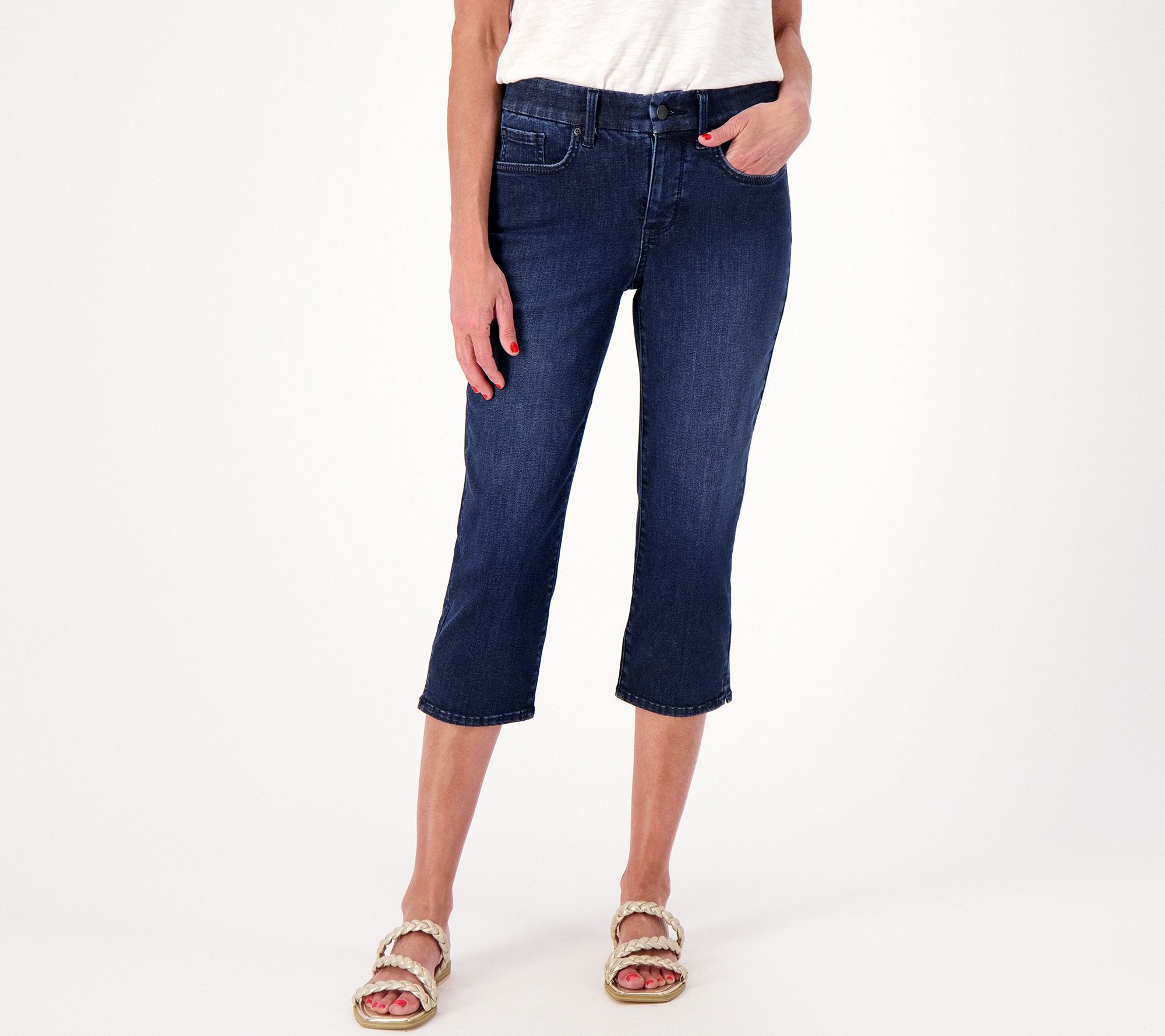 NYDJ Waist-Match Slim Straight Crop- Prospect