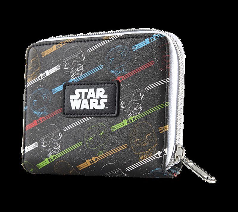 Star Wars Funko POP! Loungefly Light Saber Zip round Wallet