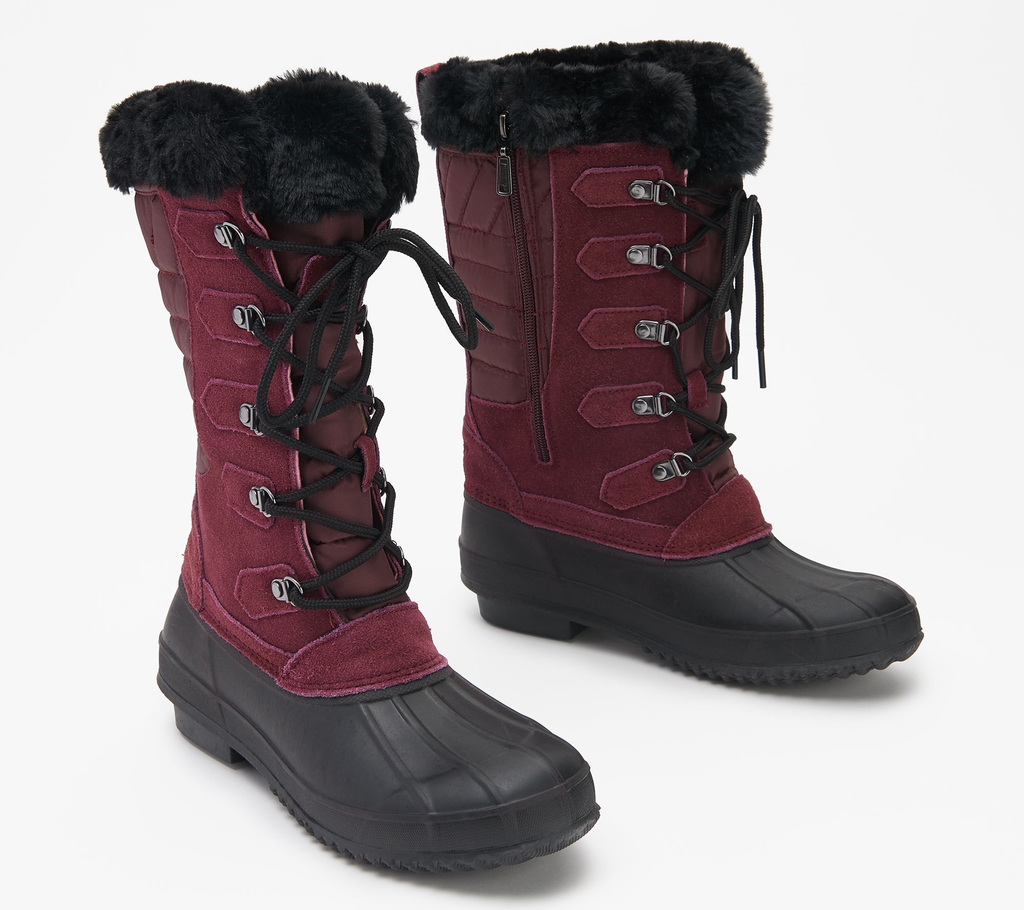 khombu boots shearling trim boot