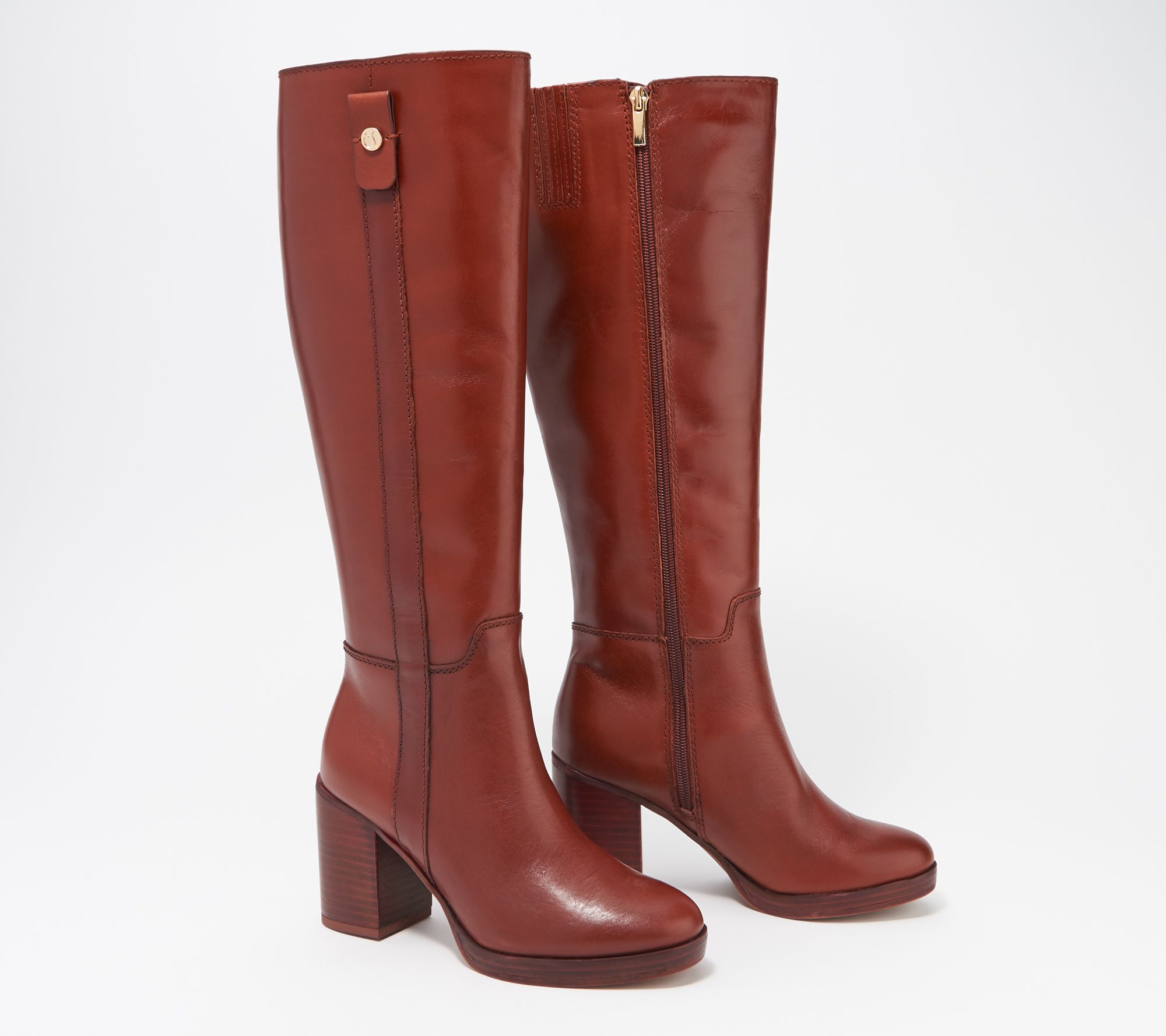 wide calf heel boots