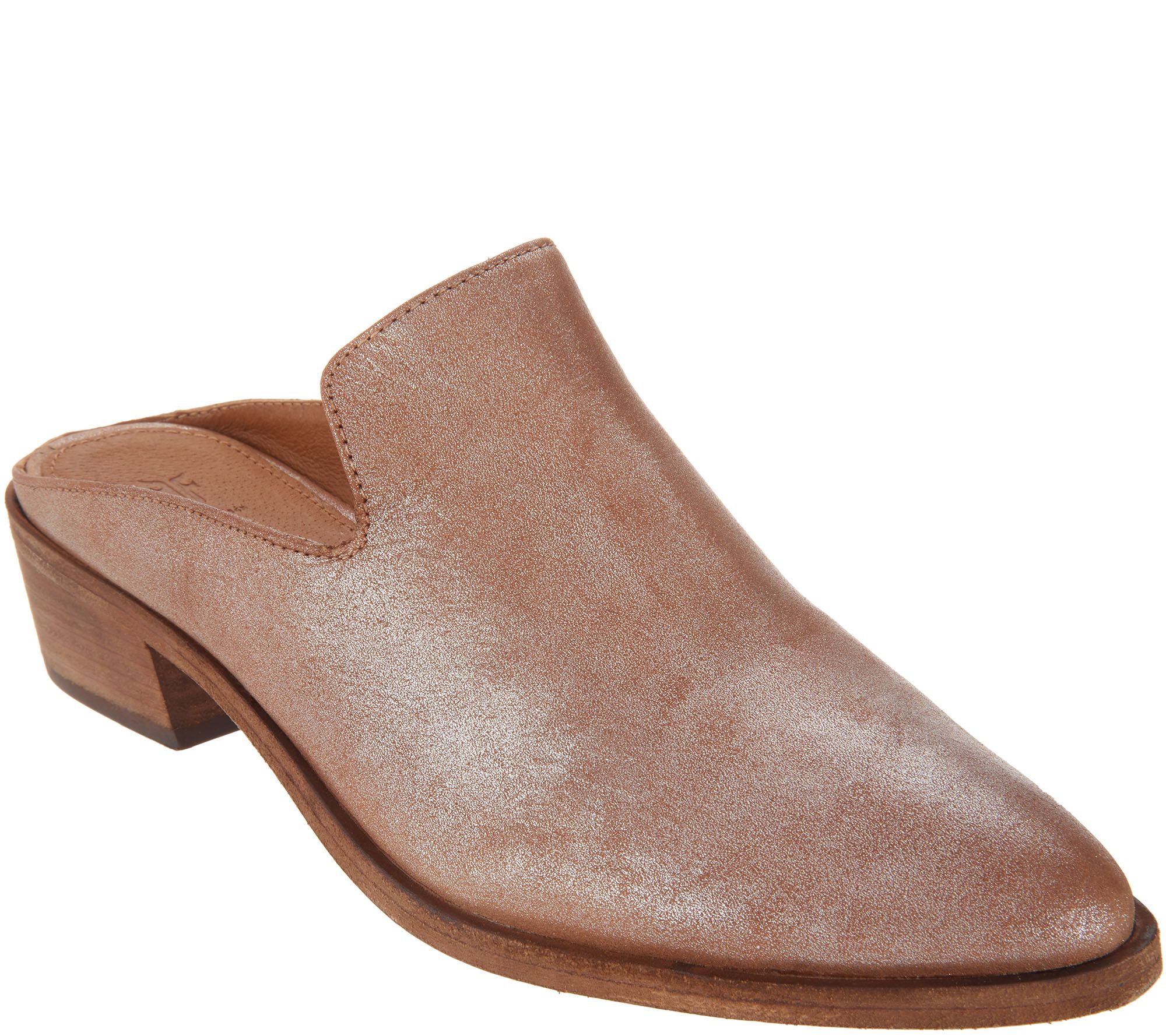 frye leather mules