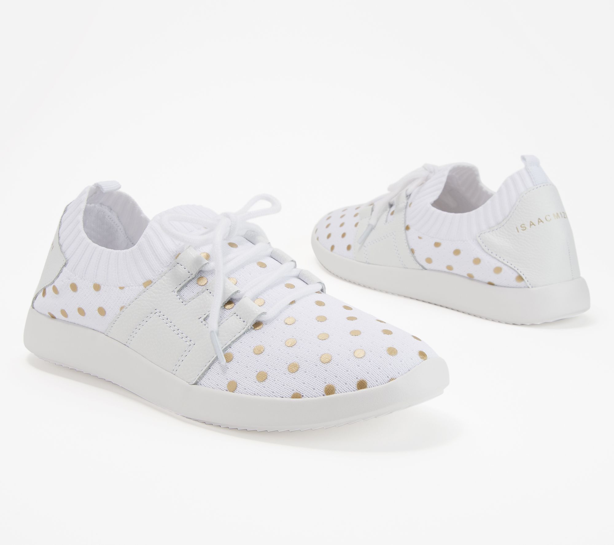 isaac mizrahi polka dot sneakers