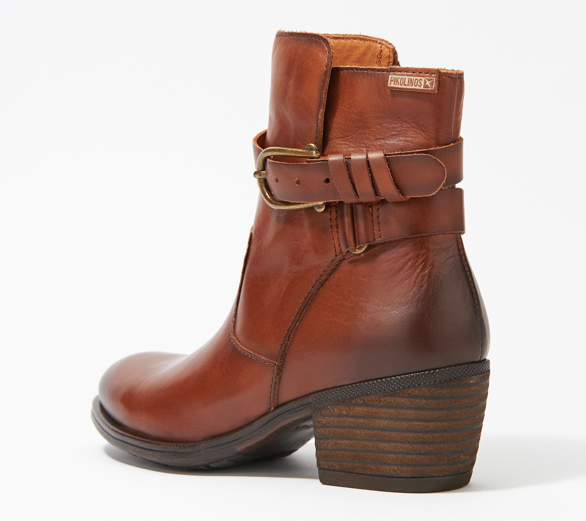 Pikolinos Leather Buckle Ankle Boots